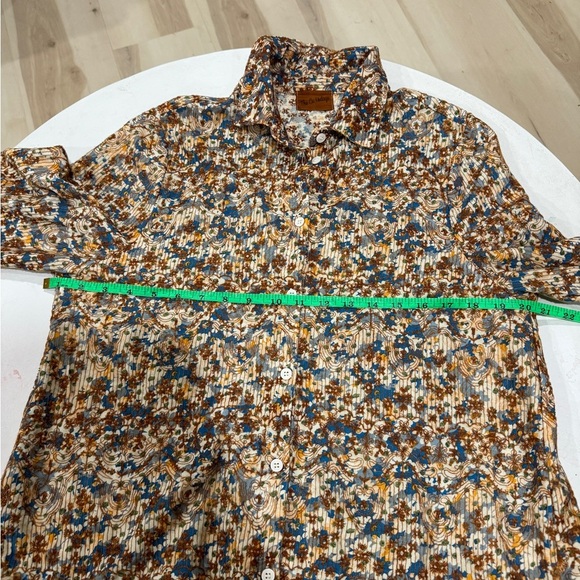 The Nu Vintage button down shirt Blouse Retro Floral top long sleeve embroidered - Picture 5 of 7